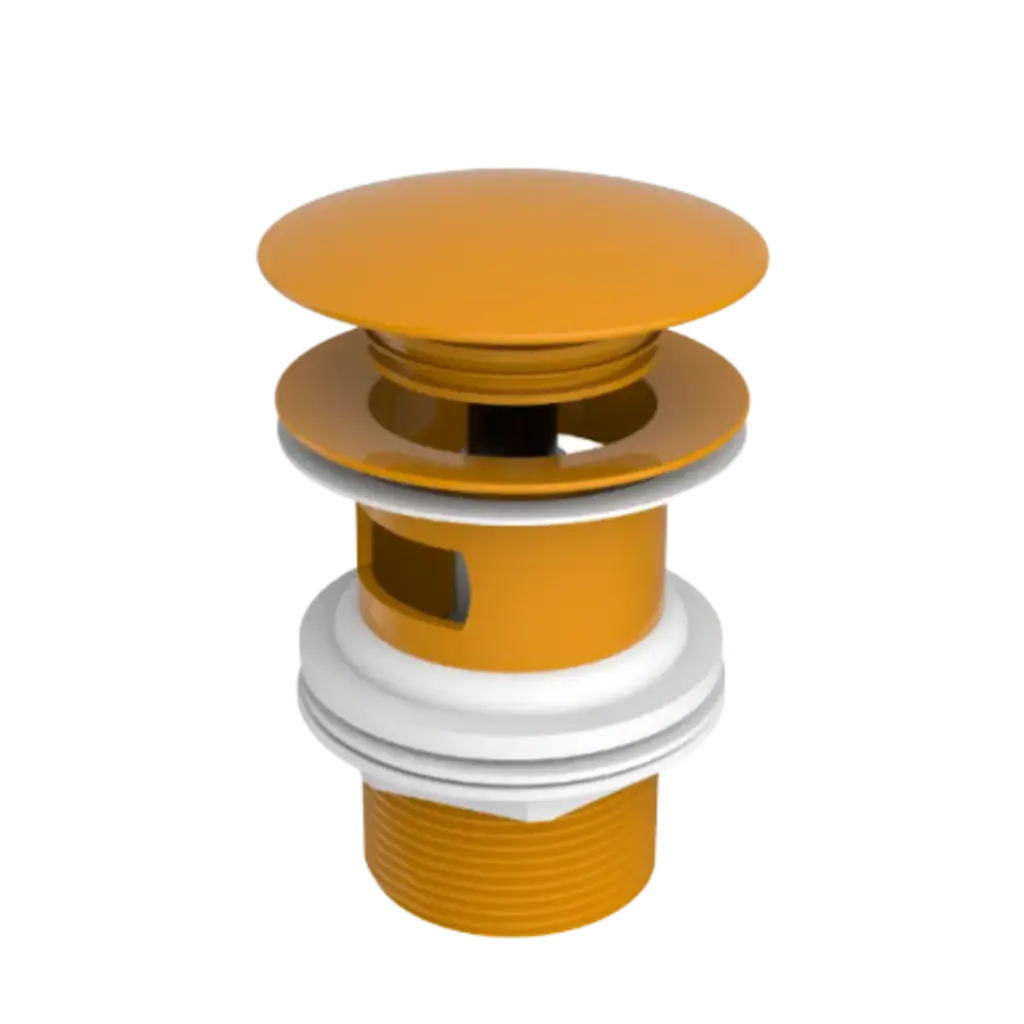 DESAGUE DE LAVAMANOS Y BIDE CLICK CLACK NU AMARILLO ROCA | Decogrifos